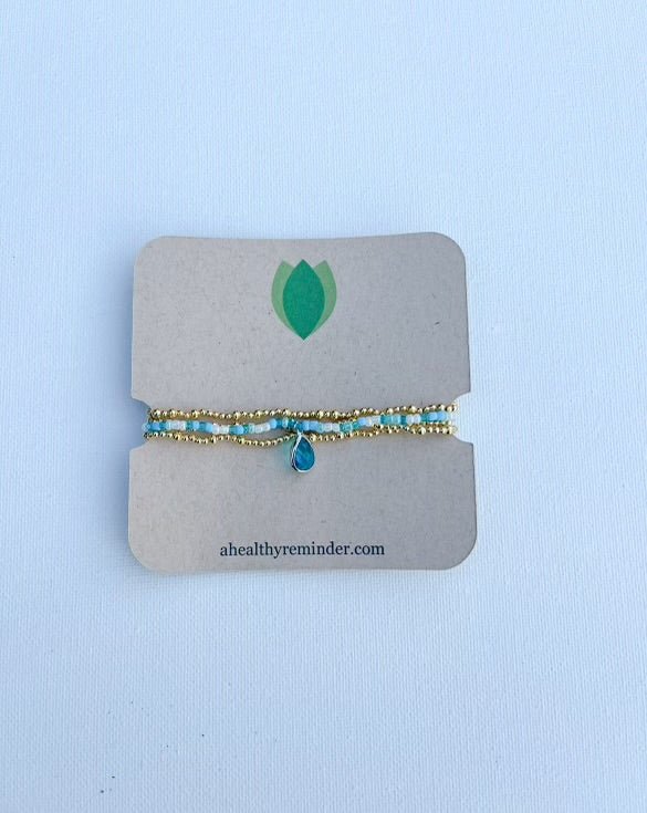 14k Gold Vermeil Bracelet Set - A Healthy Reminder