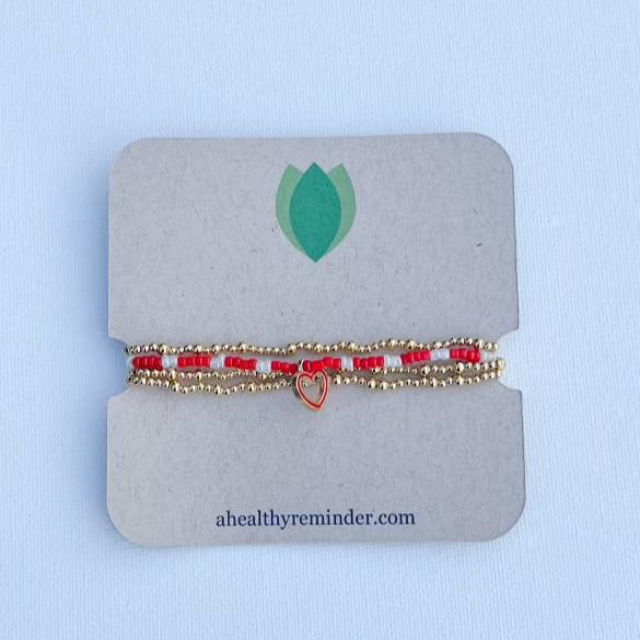 14k Gold Vermeil Bracelet Set - A Healthy Reminder