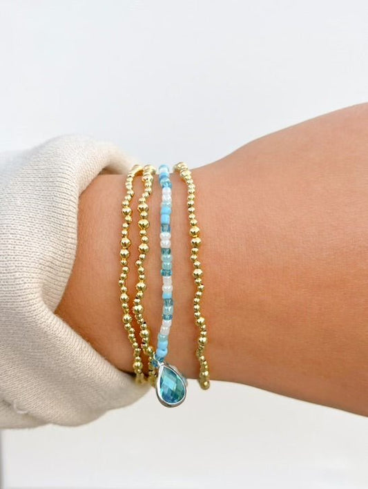 14k Gold Vermeil Bracelet Set - A Healthy Reminder