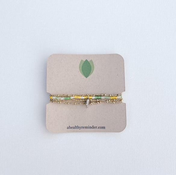 14k Gold Vermeil Bracelet Set - A Healthy Reminder