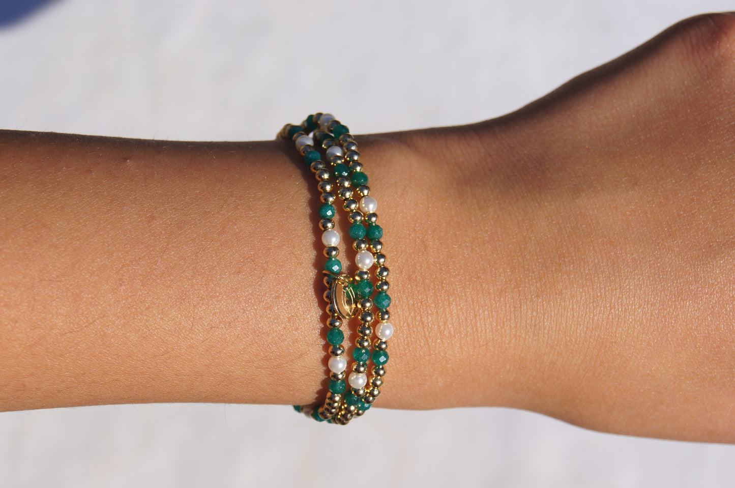 We Beleaf In You Bracelet - 14k Gold Plated Elastic Stretch Bracelet