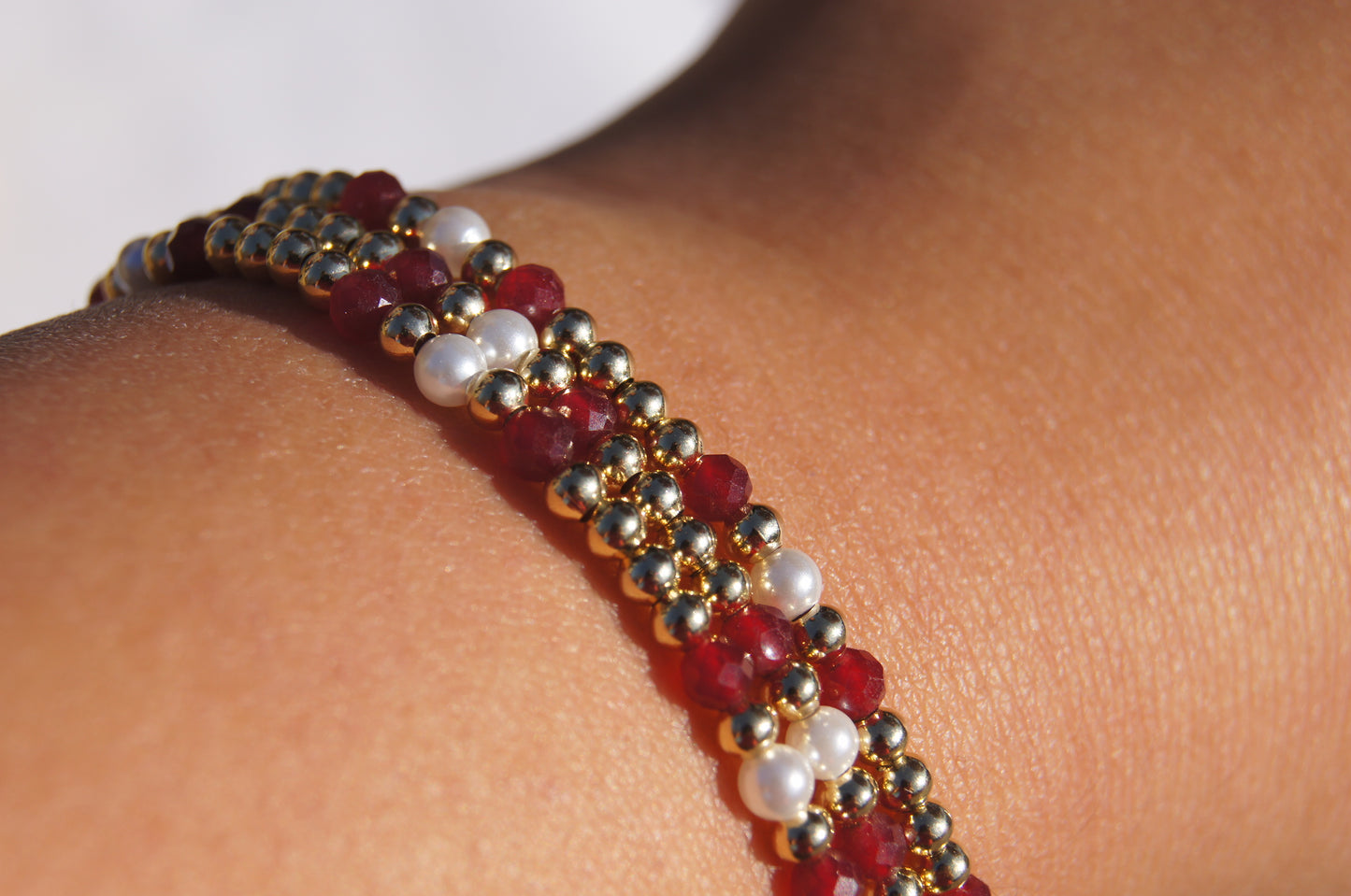 Heart Healthy Bracelet- 14k Gold Plated Elastic Stretch Bracelet