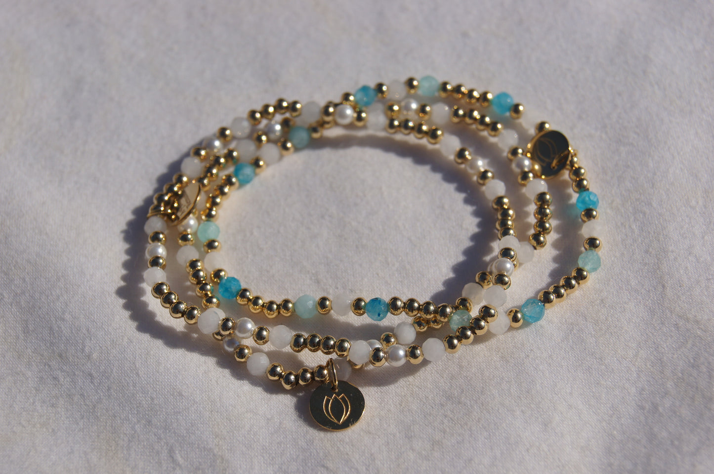 Sleep Health Bracelet - 14k Gold Plated Elastic Stretch Bracelet