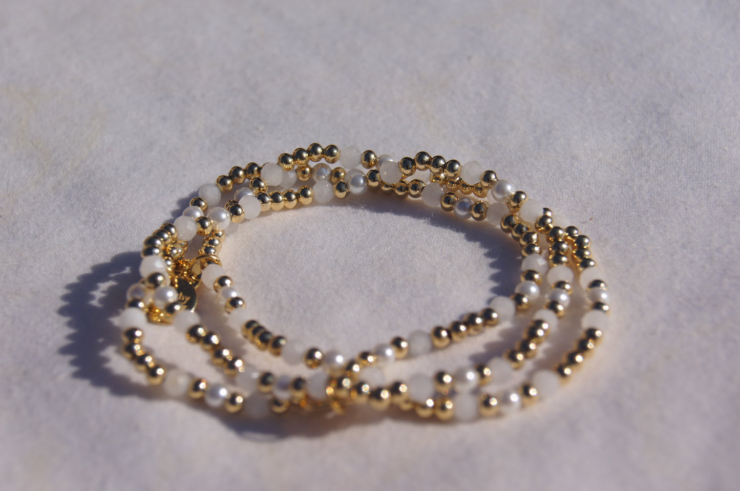 Sleep Health Bracelet - 14k Gold Plated Elastic Stretch Bracelet