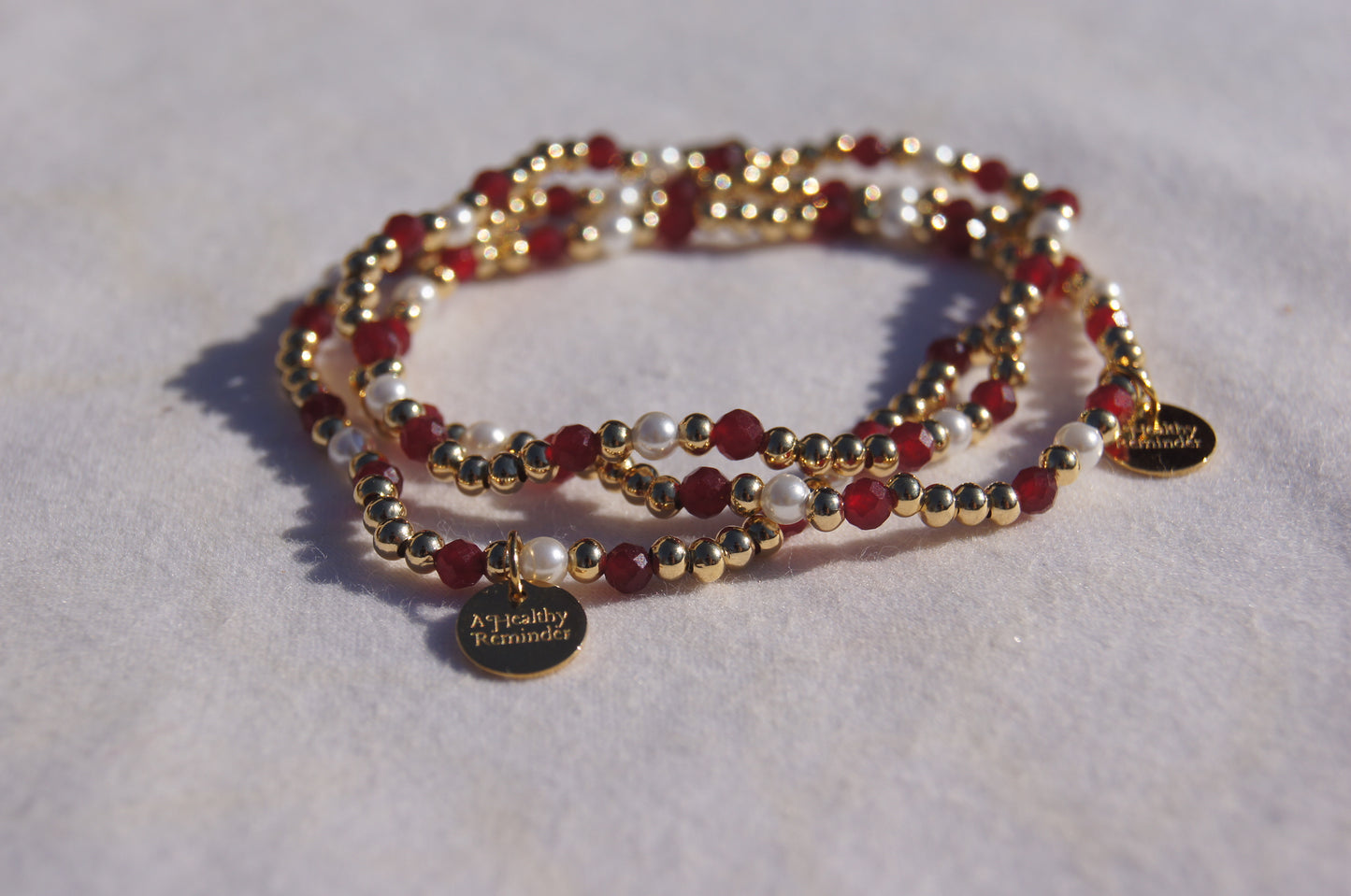 Heart Healthy Bracelet- 14k Gold Plated Elastic Stretch Bracelet