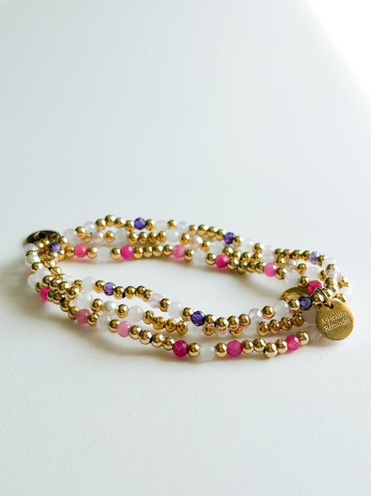 Wellness Trio Set - White,Purple,Pink