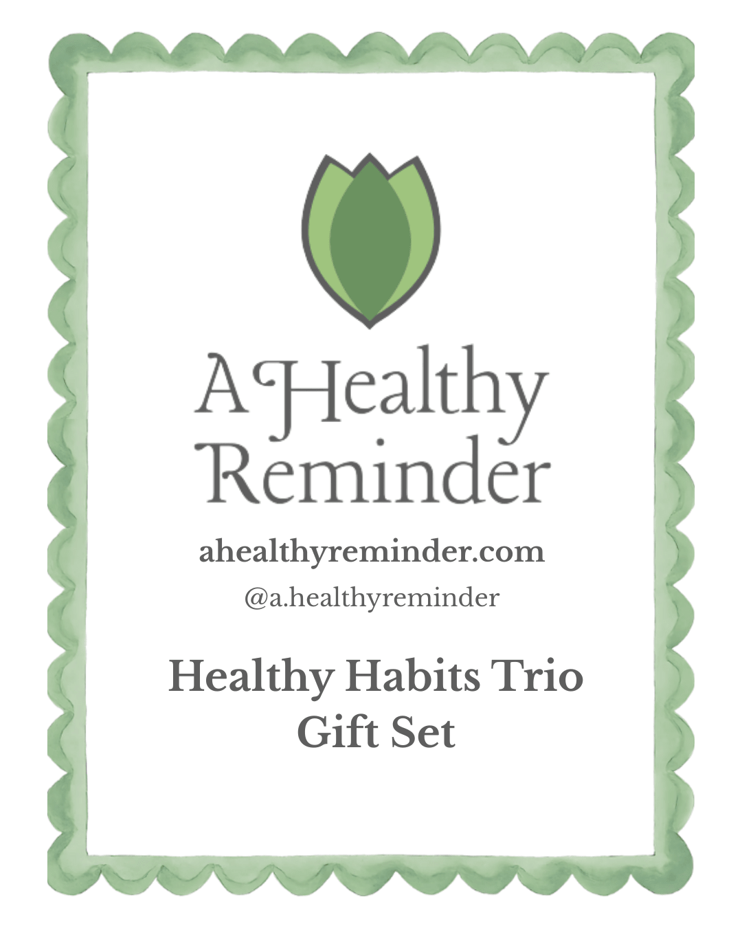 Healthy Habits Trio Gift Set- WHOLESALE- Green,Blue,White - A Healthy Reminder