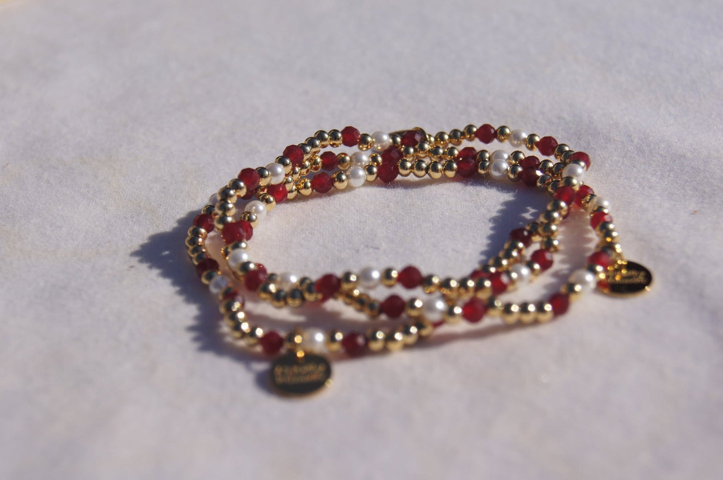 Heart Healthy Bracelet - 14k Gold Plated Elastic Stretch Bracelet - A Healthy Reminder