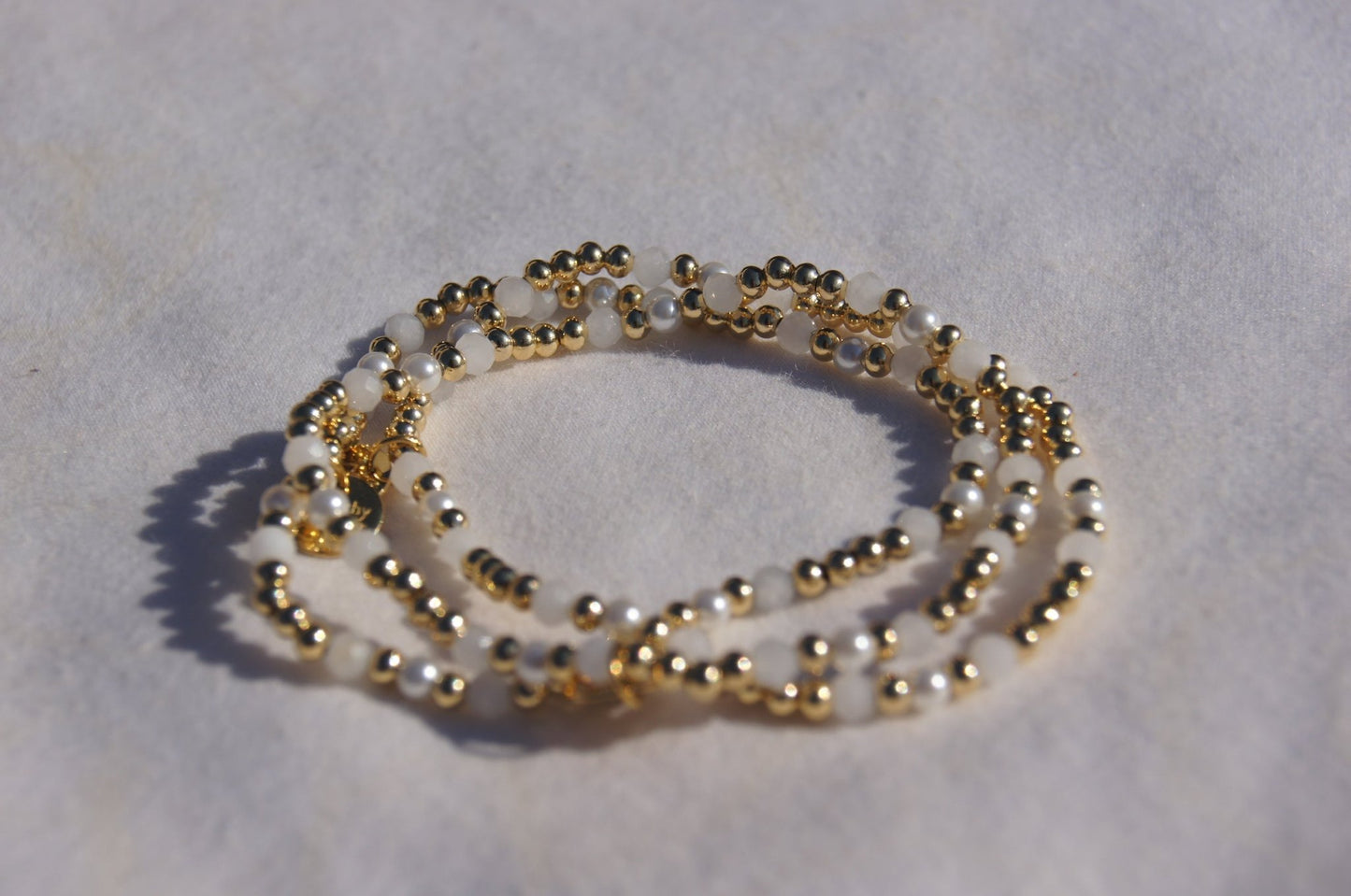 Sleep Health Bracelet - 14k Gold Plated Elastic Stretch Bracelet - A Healthy Reminder