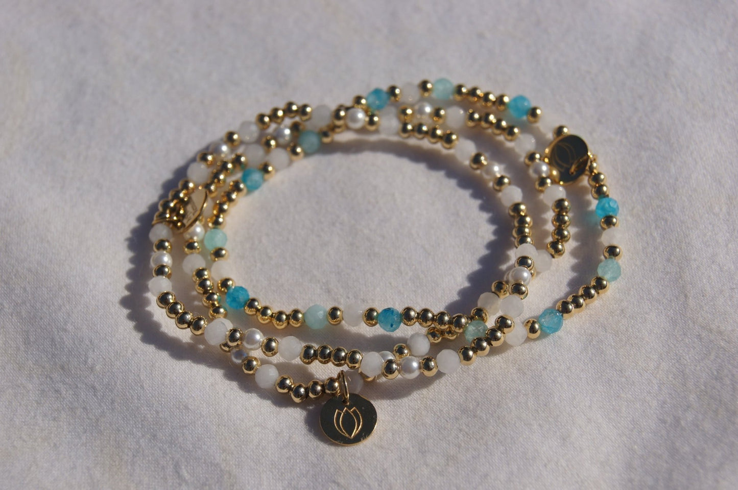 Sleep Health Bracelet - 14k Gold Plated Elastic Stretch Bracelet - A Healthy Reminder