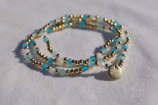 Water You Drinking Bracelet - 14k Gold Plated Elastic Stretch Bracelet - A Healthy Reminder