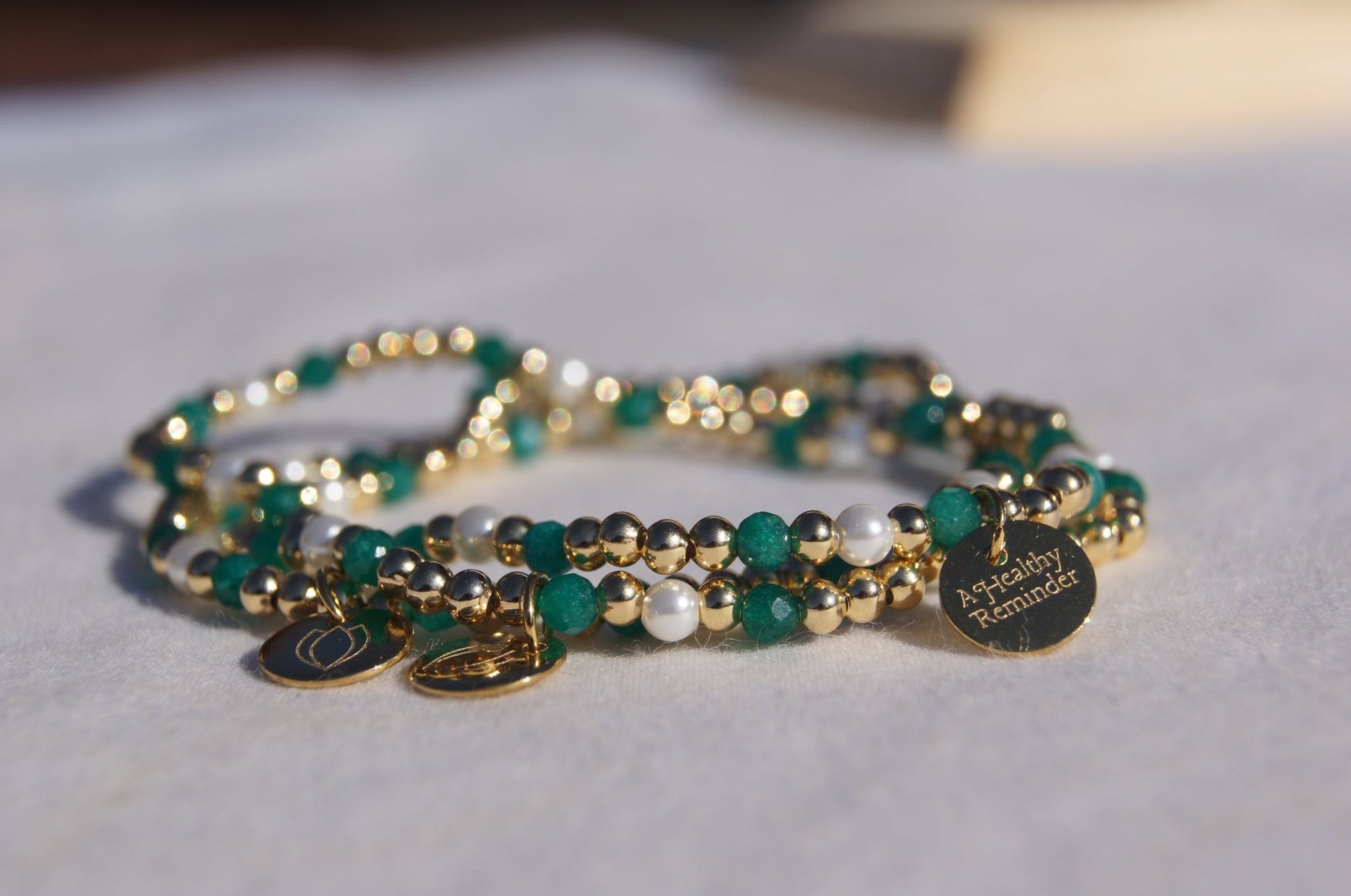 We Beleaf In You Bracelet - 14k Gold Plated Elastic Stretch Bracelet - A Healthy Reminder